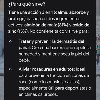 Talco para escaras o quemaduras - Img 124606606