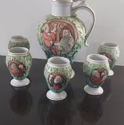 Se vende Jarra de cerveza Unter weissbach y 5 vasos - Img 50285828