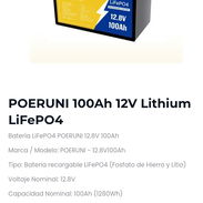 POERUNI 100Ah 12V Lithium LiFePO4 - Img 57561684