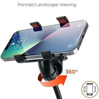 📱 Soporte móvil flexible largo 70 cm 🔄 ajustable 360° para cama, escritorio y mesita de noche - 4/6