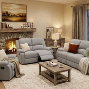 🛋 Juego de sofá 3 piezas reclinables – 2,310 USD - Img 58109880