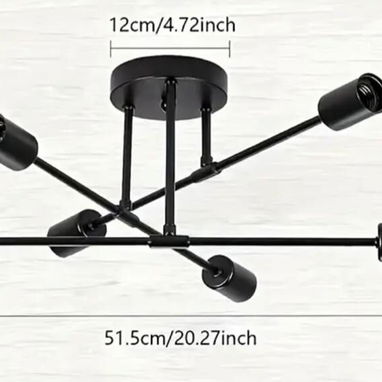 Lámpara de techo para 6 bombillos - Img 124349949
