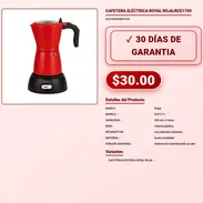 CAFETERA ELÉCTRICA ROYAL ROJA/RCE1709 . - Img 57880962