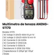 Multímetro de tenaza ANENG-ST170. Nuevo - Img 50208680
