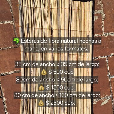 ESTERAS DE FIBRA NATURAL, HECHAS A MANO - Img 119314721