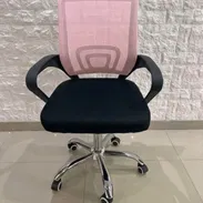 Silla de Escritorio con Ruedas Thinia Home (Rosa) - Img 55698715