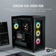 Corsair iCUE 5000X RGB - Gabinete inteligente ATX semitorre para PC con vidrio templado, color negro Esta Nuevesito - Img 45501015