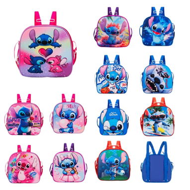Mochilita merendero para circulo o prescolar Stitch, Sonic, spiderman, Barbie, labubu - Img 123283861
