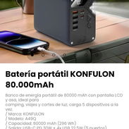 Batería portátil KONFULON 80.000mAh. Capacidad: 80000 mAh (296 Wh) - Img 57351304