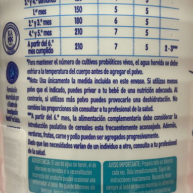 Fórmula infantil Nan Optimal Pro Etapa 1 de 0 a 6 meses. Lata 1.2kg - 2/2