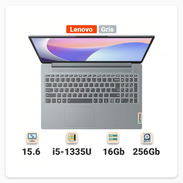 Laptop Lenovo IdeaPad Slim 3i 15.6" Full HD Intel Core i5-1335U 16GB RAM 256GB SSD Windows 11 🩶 Gris Ártico 🔶 $610 - Img 57307696
