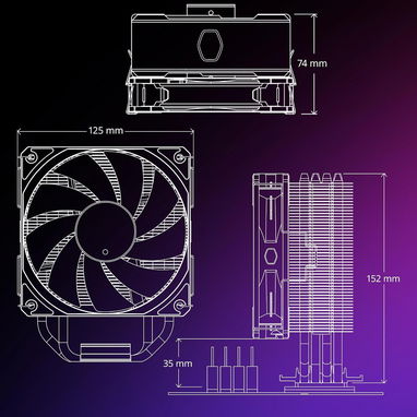 Disipador CPU Cooler Master Hyper 212 Pro RGB NEW / SELLADO - 6/10