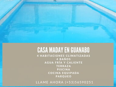 ♥️ Renta casa en Guanabo de 4 habitaciones,con piscina - Img main-image-44531765