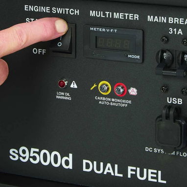 Powerhorse 6075652 Generator Dual Fuel 9,500 Surge Watt Electric Start - 5/9