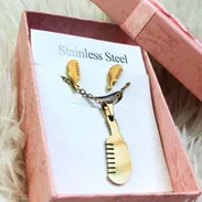 Set de aretes y cadena - Img 57723219