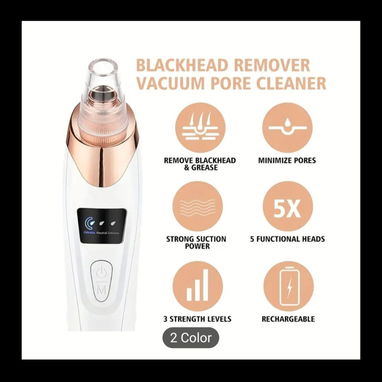 Limpiador facial recargable, extractor de puntos negros, succionador de espinillas. - Img 121991371