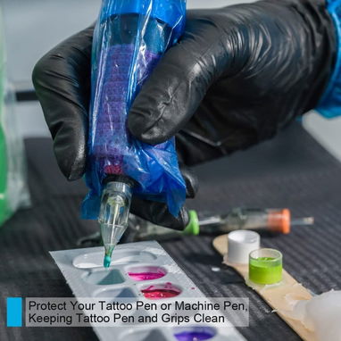 Cubiertas para máquina de bolígrafo de tatuaje, cartuchos desechables, 200 unidades, 7.5x2.7 pulgadas 🌐 - 5/8