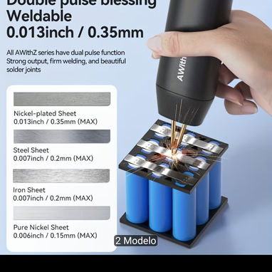 Mini Soldador de Puntos Portátil para Baterías y Electrónica - 2/10