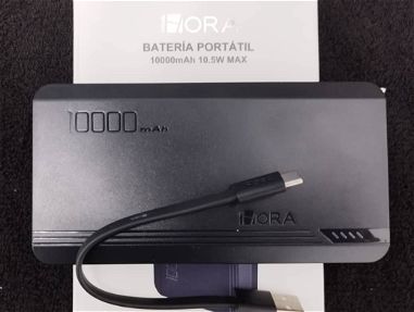 Cargador Portátil Power Bank de 10000 MAH Originales con 2 puertos USB y linterna Nuevos en su caja - Img main-image