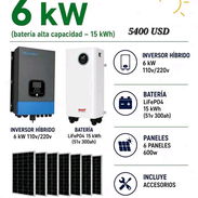 *Kit solar de 6 kw (Must)* - Inversor híbrido Must de 6 kw para la 110/220 v - Batería de 10 kW Must,51.2 v x 200 ah -54 - Img 55758079