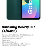Samsung Galaxy F07 (4/64GB). Batería: 5000mA - Img 55654340