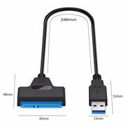 Cable SATA a USB 3.0, adaptador de disco duro USB a SATA III para transferencia de datos SSD y HDD de 2.5 pulgadas - Img 53933397