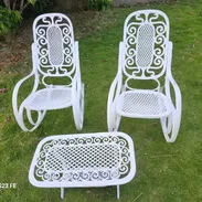 SILLONES DE ALUMINIO CON MESITA DE CENTRO - Img 55988524