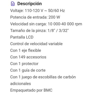 Dremer Mini Amoladora Dremer 200w - Img 120503063