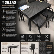 Mesa con 4 sillas 170 usd muebles - Img 56150304