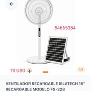 Ventilador recargable y panel solar - Img 56251840