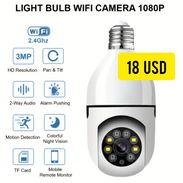 Cámara de vigilancia tipo bombillo de con WiFi,visión nocturna a todo color, audio bidireccional,detección de movimiento - Img 56188975