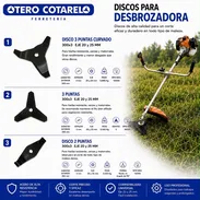 Disco para desbrozadora corta césped de 2 y 3 puntas 300 mm diámetro - Img 56495266