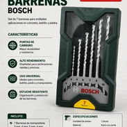 Juego de barrenas Bosch tugsteno, para mampostería, ladrillo, piedra, concreto - Img 56372440