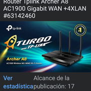 ROUTER TPLINK A8 WIFI AC1200 WAN MSS 4 LAN 1/GB WIFI MESH 63142460 - Img 56999073