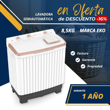 Lavadora Semiautomática 8.5Kg (ko) - Img 112178128