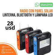 Radio con panel solar, linterna, bluetooth y lampara led - Img 55626146