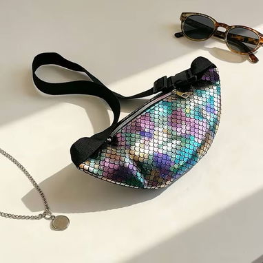 🍑Aerocandy Bolso de Cintura para Mujer – Diseño Láser Multicolor🍑 - 5/8