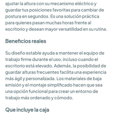 Escritorio eléctrico regulable ErGear de 47.2x23.6 pulgadas con memoria 🌐 - 5/5