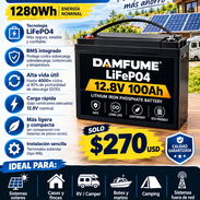 Batería lifepo4 Damfume 12.8V x 100Ah - Img 57708694