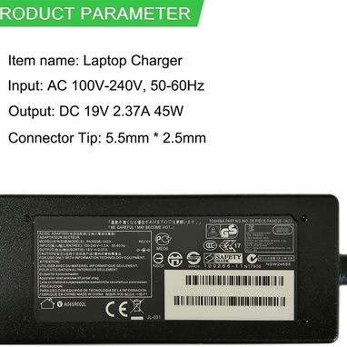 Cargador 19V 2.37A 45W PA-1450-59 de Toshiba PA5177U-1AC3 Satellite T235 T230 T215D T210D - Img 118910942