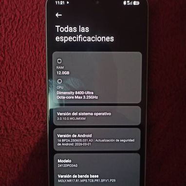 Vendo Poco X7 pro. Solo 3 meses de uso. Todas las especificaciones en las fotos. Aprovéchalo - Img 125240144
