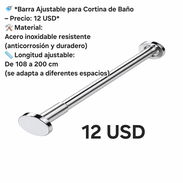 🚿 *Barra Ajustable para Cortina de Baño - Img 54644031