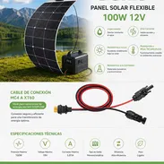 Panel Solar Flexible DOKIO 100W 12V CON CABLE PARA ECOFLOW - Img 56305374
