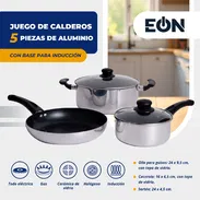 🚧 Juego De Calderos De Aluminio De 5 Piezas Marca Eon 🚧 - Img 51815680