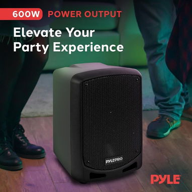 Pyle Altavoz PA Karaoke Bluetooth 600W - Bocina Portátil con micrófono inalámbrico 🌐 - Img 127559604