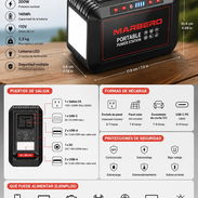 Estación de Energía Portátil MARBERO 200W / 148Wh ⚡ Potencia nominal: 200 W (pico de hasta 300 W). ,A 190 USD. - Img 56515622