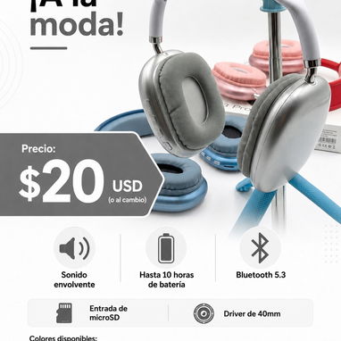 Audífonos Bluetooth / inalámbricos – TWS, diadema y gaming en La Habana - 2/7