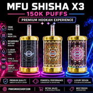 Vaper MFU Shisha 3 — 150,000 Puff 🚀 Indicador de batería y líquido · Recargable Tipo-C · Pantalla 3D · Nicotina 5% Sabo - Img 58155670
