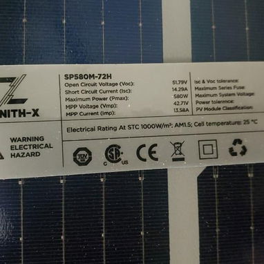 Panel solar de máxima eficiencia x ambos lados de 585 watts de potencia máxima y tecnología bifacial 190 USD - Img 122663212