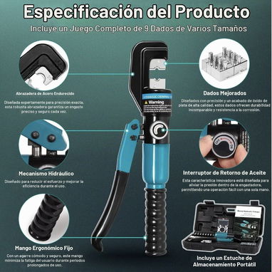 Kit Profesional de Crimpadora Hidráulica - 5/6